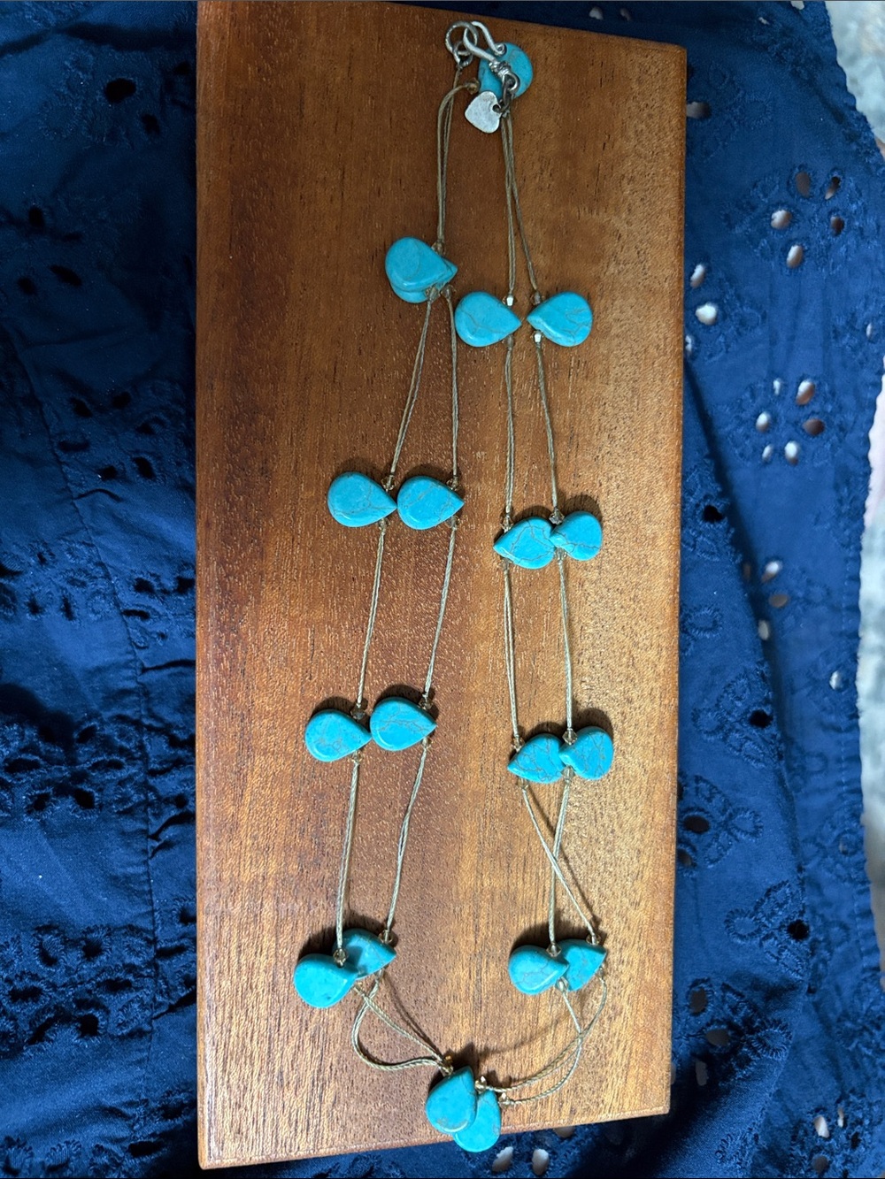 Turquoise Bead Long Layered Necklace - Women Jewelry